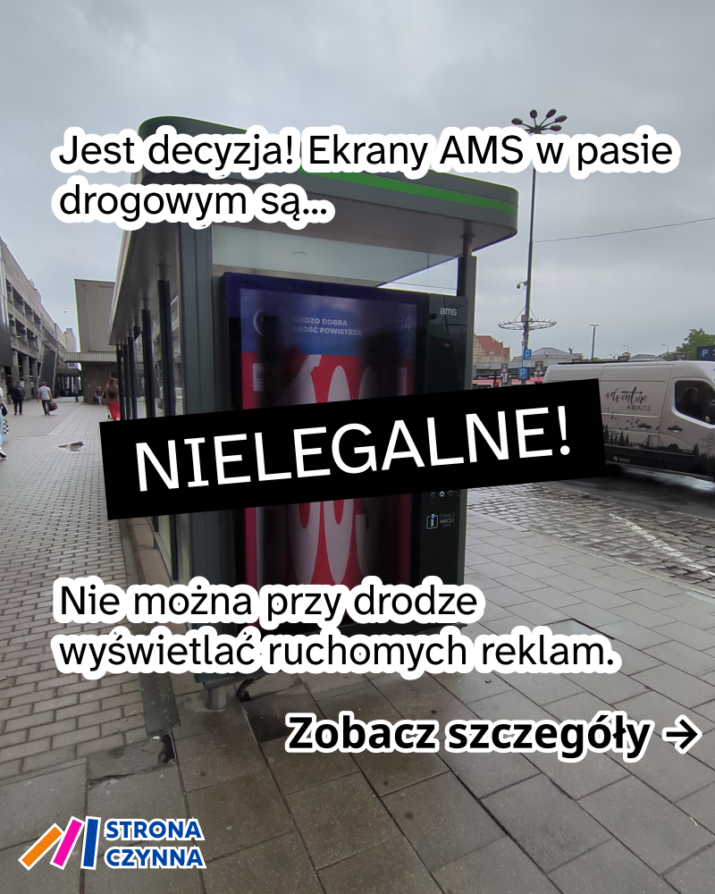 Jest decyzja! Ekrany AMS w pasie drogowym są... NIELEGALNE

Nie można przy drodze wyświetlać ruchomych reklam. Zobacz szczegóły